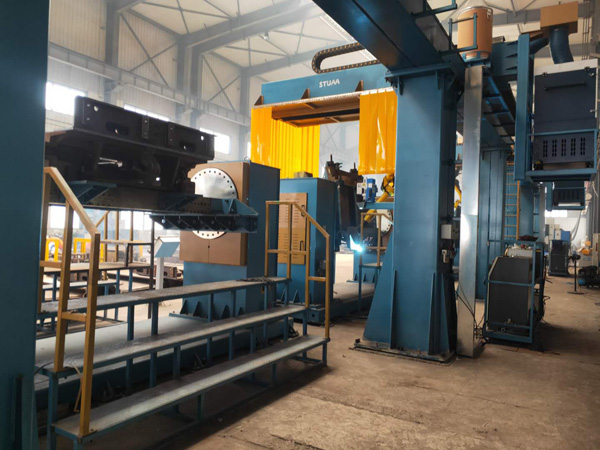 中部槽齒軌座、立板、彎板焊接機器人工作站