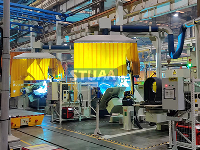 挖掘機(jī)馬達(dá)頭、導(dǎo)向座機(jī)器人焊接系統(tǒng)